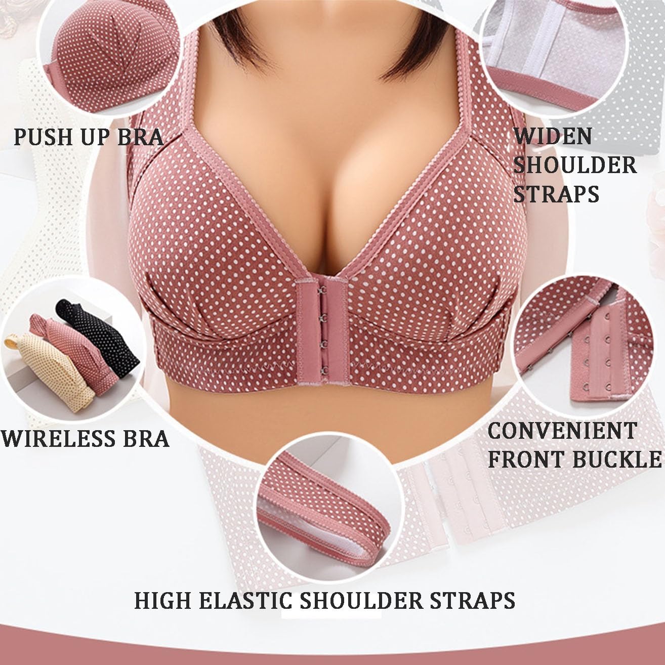 šćPaquete de 3ćSujetador push-up sin costuras de alta calidad, moderno y sexy