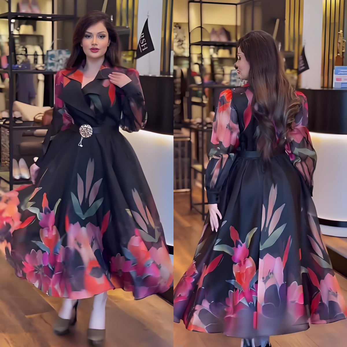 💖💖【S-5XL】Nowa i elegancka sukienka wykonana z wysokiej jakości szyfonu