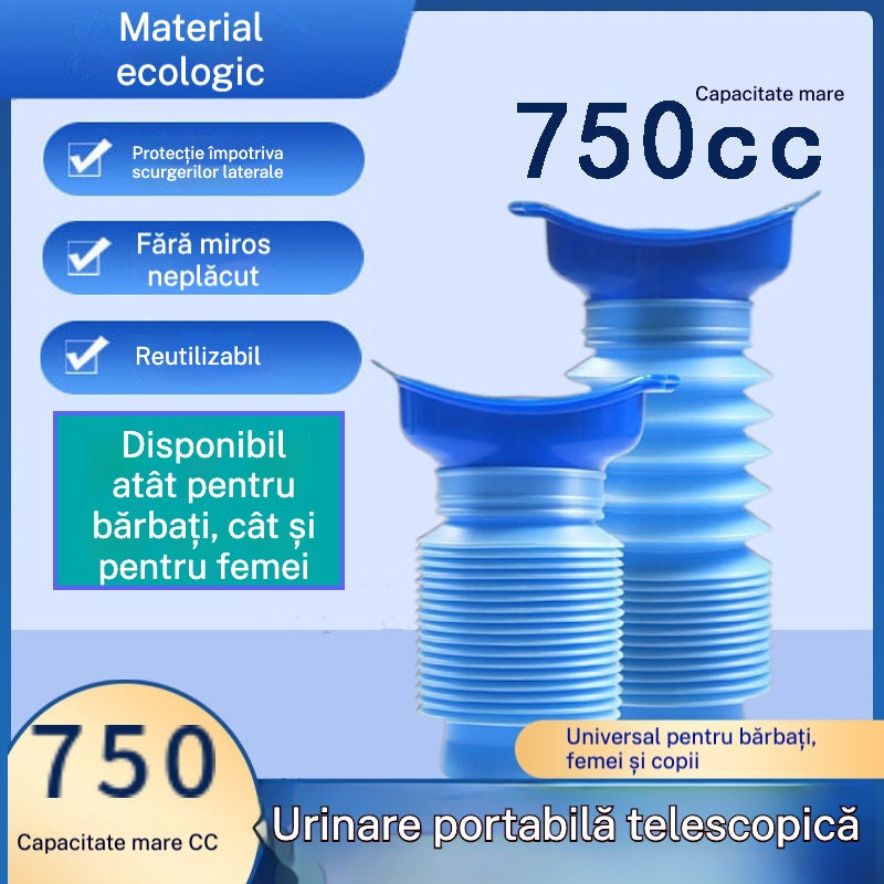 🔥【Cumpără 1 Primești 1 Gratuit】Urinare pliabilă portabilă pentru bărbați, femei, copii și bătrâni - Urinare reutilizabile【Capacitate mare de 750 ml】