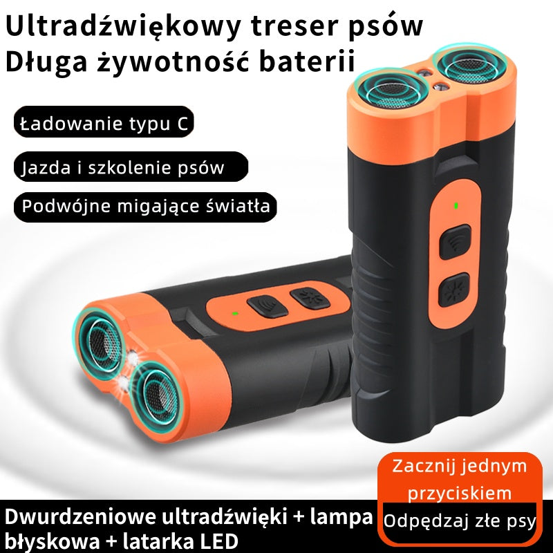 🐕🦺🔊【Gorąca wyprzedaż】Mini ultradźwiękowy odstraszacz psa: przenośny, silny – odstrasza koty, węże, zapobiega haukaniu