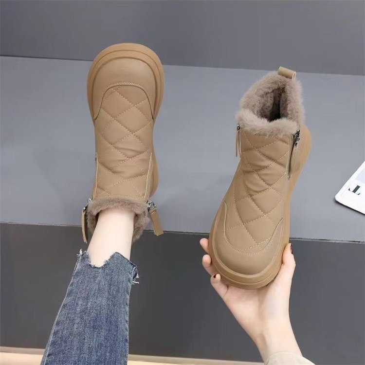 👢【35-41】Stil nou pentru toamnă și iarnă cizme scurte impermeabile, anti-alunecare, calde și la modă, cu talpă moale