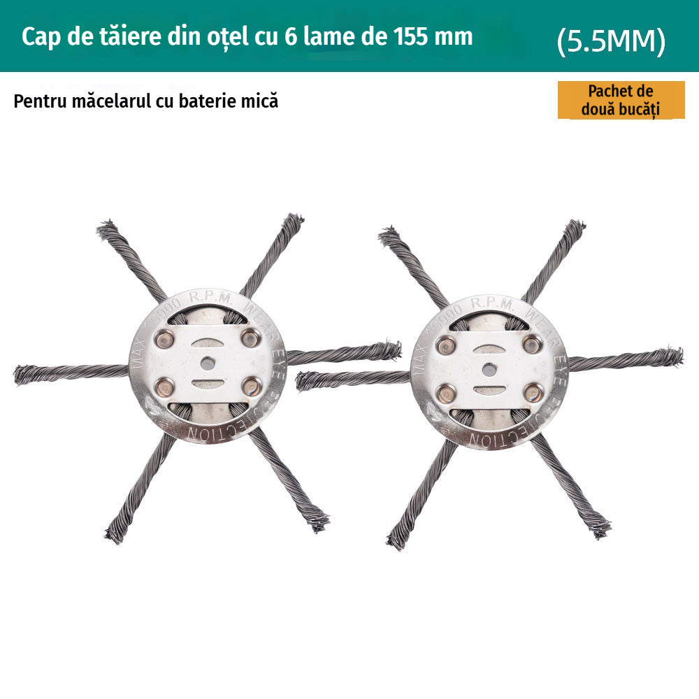 🧰🔥【Cumperi 1, primești 1 gratis】🔥 Cap de tăiere cu fir de oțel pentru îndepărtarea buruienilor – accesoriu pentru motocoasă / mașină de tuns iarba