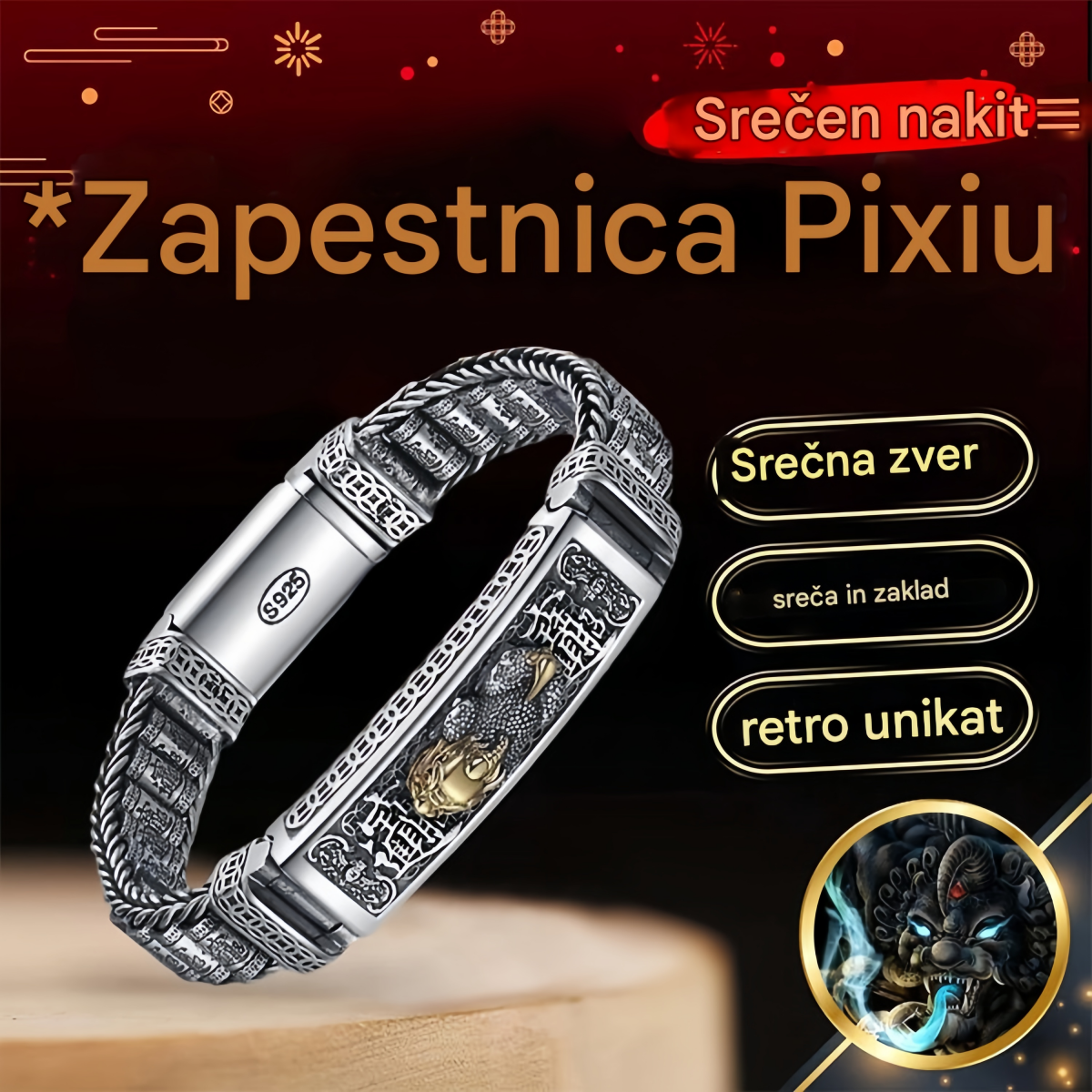 ššćNajbolje prodajanaćModna srebrna zapestnica, Äisto nov dizajn