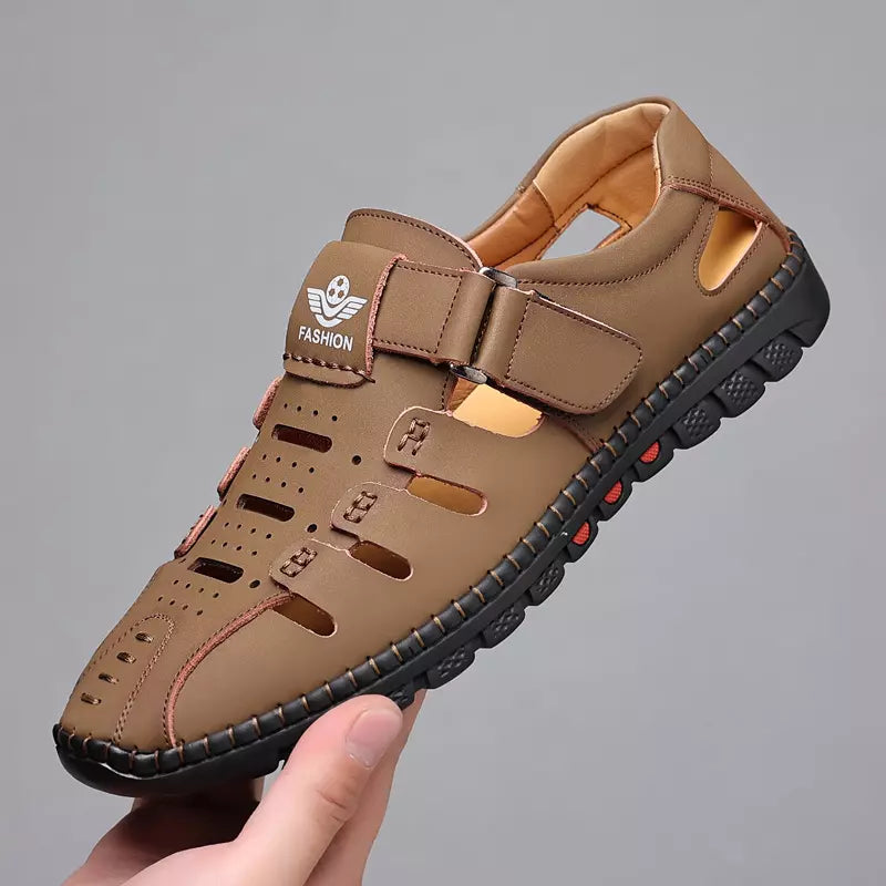 👞 Sandale bărbătești din piele naturală – respirabile, confortabile și antiderapante pentru mersul zilnic