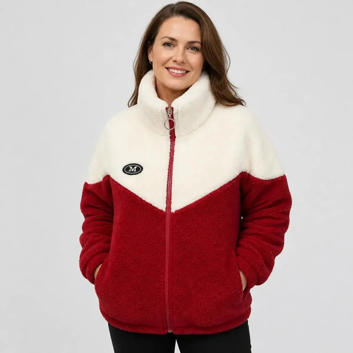 🔥🐏【M-4XL】Jachetă din bumbac cu căptușeală de iarnă, căptușeală groasă din blană de miel, haină călduroasă