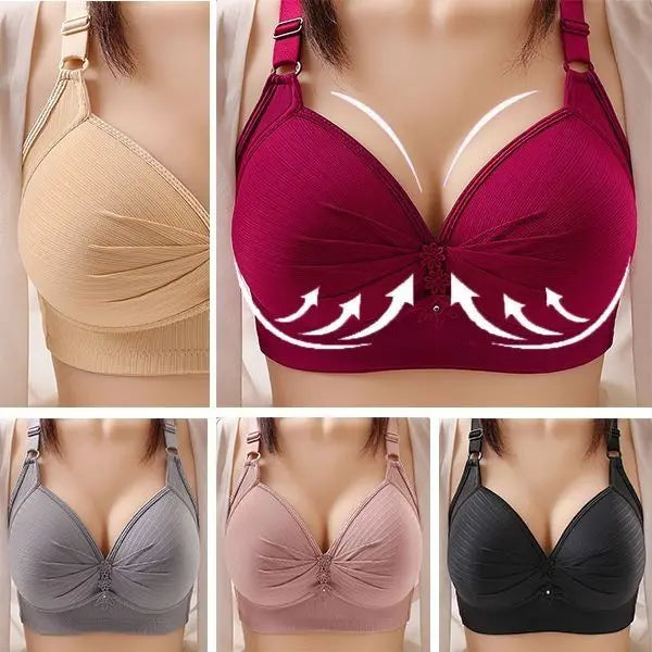 🔥【Cumpără 2 primești 2 gratis】🔥【40kg-120kg】🥰🥰🥰【M-6XL】Sutien confortabil pentru lenjerie de corp de mărime mare