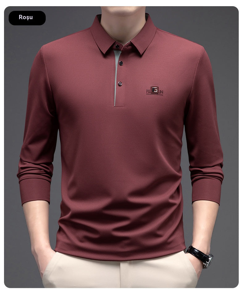 đ„ăCompra uno y llĂ©vate otro gratisăđ„ăM-4XLăPolo de manga larga de moda de negocios para hombre, superventas