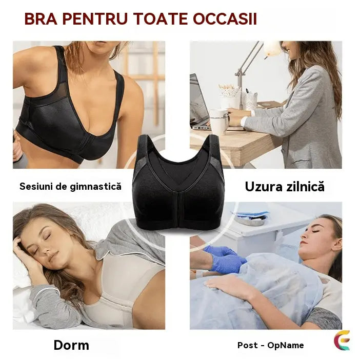 💖【Cumpără 2, primești 1 gratis】✨Sutien confortabil, fără armătură, mărime mare (40-130 kg), bumbac pur, confortabil și respirabil, nu strâmtă