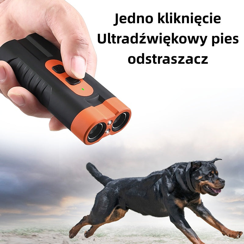 🐕🦺🔊【Gorąca wyprzedaż】Mini ultradźwiękowy odstraszacz psa: przenośny, silny – odstrasza koty, węże, zapobiega haukaniu