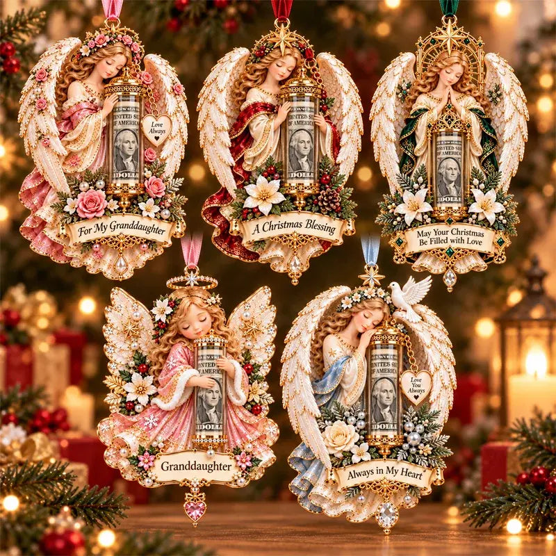 🎁 Set din 5 piese, la prețul de 159 lei ✨ Decorațiuni de Crăciun cu îngerași (pot fi folosite și ca ambalaj sau suport pentru cadouri în bani)
