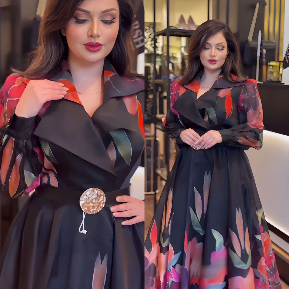 💖💖【S-5XL】Nowa i elegancka sukienka wykonana z wysokiej jakości szyfonu
