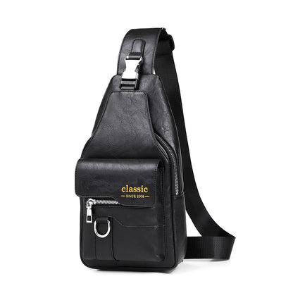 💯🎁 Geantă de umăr retro din piele ecologică, impermeabilă, pentru bărbați.