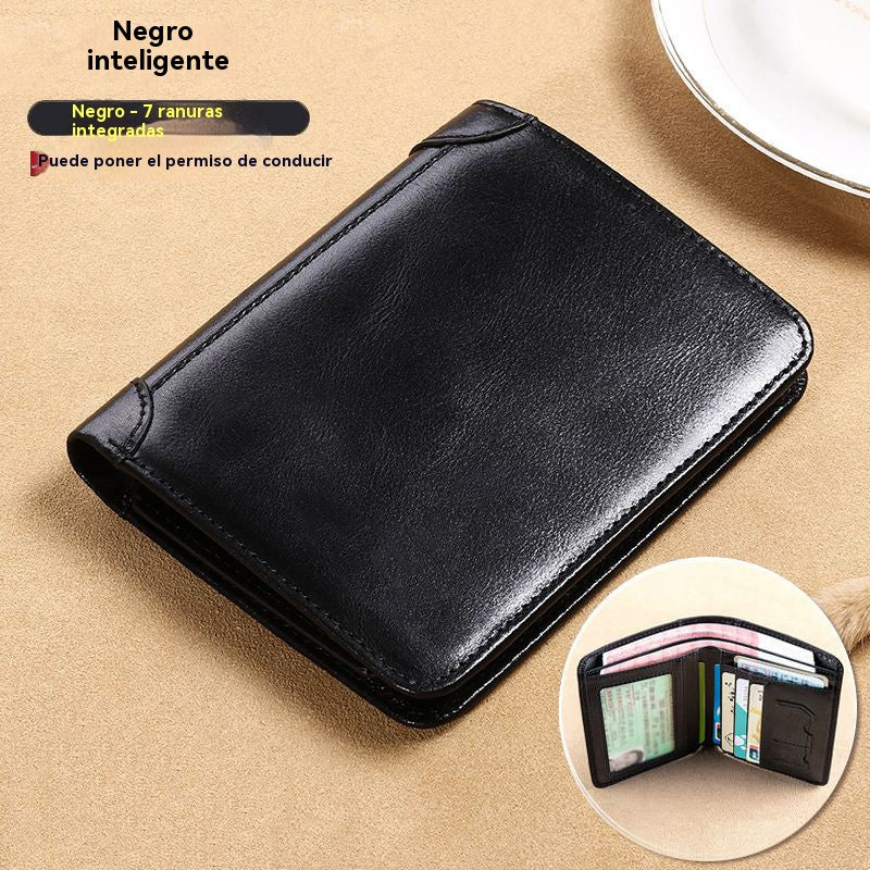 ¡Compra 1 y llévate 1 gratis!👝✨ Nueva cartera antirrobo de cuero genuino para hombre