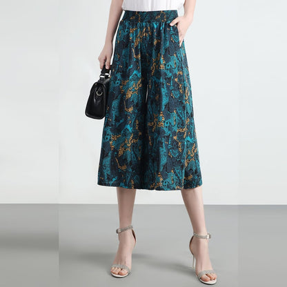 ❤️【Produs bestseller în magazin】❤️ Pantaloni largi cu talie înaltă și imprimeu – noul model de vară, ușori și moderni