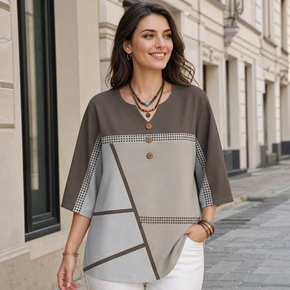 【Mărimi mari】Tricou la modă cu imprimeu retro