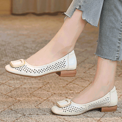 🔥 Zapatos planos de cuero con suela suave para mujer 2026