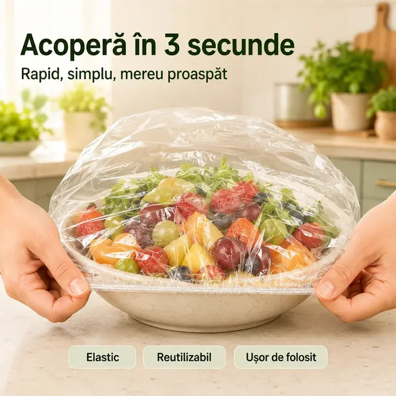 🔥(300 bucăți) Doar 139 lei🍽️Folie de plastic extra‑mare, groasă, antibacteriană, adecvată pentru alimente