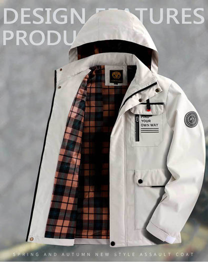 🔥🔥【Gorąca wyprzedaż】【M-6XL】Nowa ciepła kurtka męska na jesień i zimę, odporna na wiatr i wodę【Polecane】
