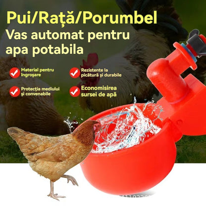 🔥🐔【Cumpărați 5 și primiți 5 gratuit】【10 buc】Fântână de apă automată, bol de băut pentru păsări de curte, accesorii de hrănire pentru fermă, pentru pui, rață, gâscă, porumbel