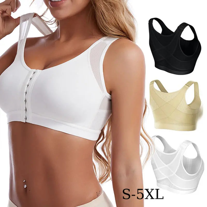 💖【Cumpără 2, primești 1 gratis】✨Sutien confortabil, fără armătură, mărime mare (40-130 kg), bumbac pur, confortabil și respirabil, nu strâmtă