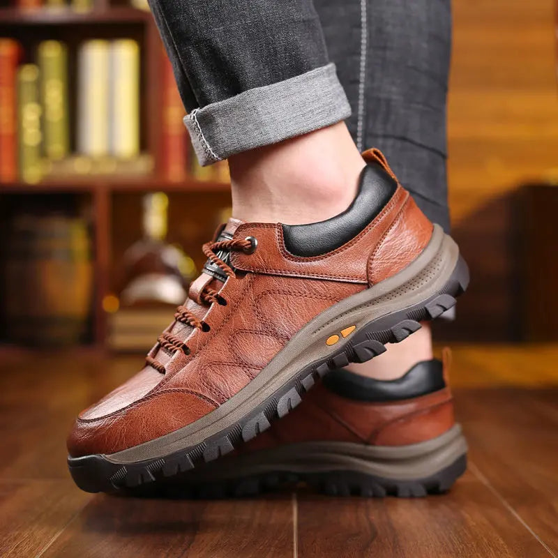 🔥👞 【Reducere de 50%✨】Pantofi noi din piele pentru bărbați, pentru toamnă/iarnă – confortabili și călduroși