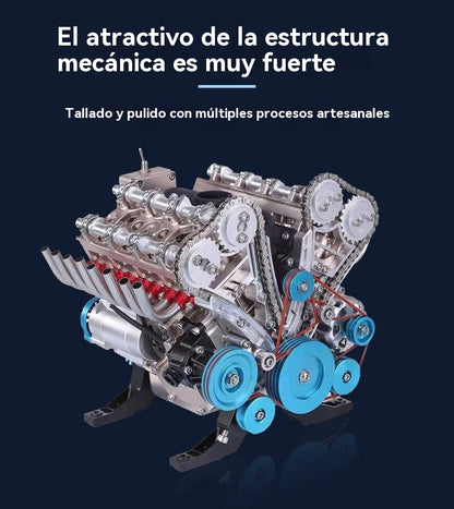 🔥Model silnika V8 z metalu do złożenia