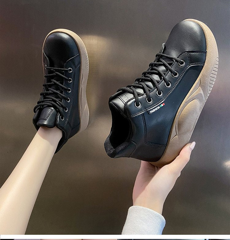 【35-40】Zapatos de ocio versátiles de nueva moda con suela gruesa retro