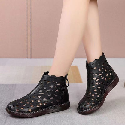👡【Novedad para primavera】【35-42】Nuevos zapatos casuales de suela plana hueca con cuero suave, colección 2026