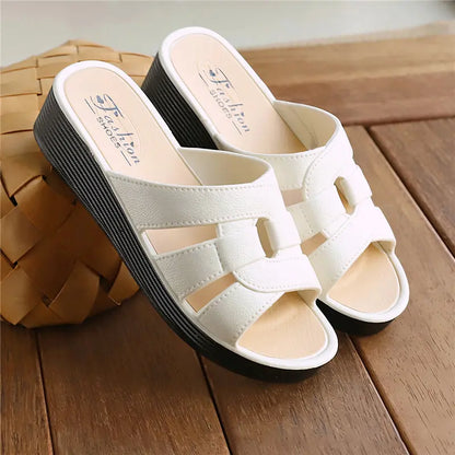 👍【Printre cele mai apreciate 3 produse】Papuci de damă eleganți, din piele moale, pentru confort maxim