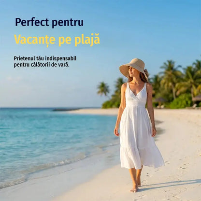 🎀 Piesă esențială de vară 👒 Pălărie vintage cu fundă — pliabilă / respirabilă și confortabilă