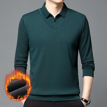👔[M-4XL] Camisa cálida y engrosada con forro polar para hombre