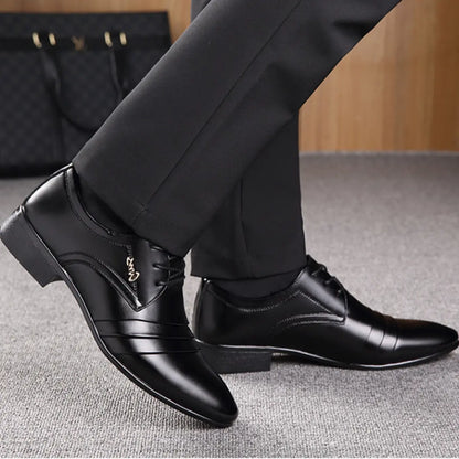 🔥🔥【Mărimi 38–48】⏳ Pantofi bărbătești office din piele naturală – Impermeabili, eleganți și cu talpă antiderapantă
