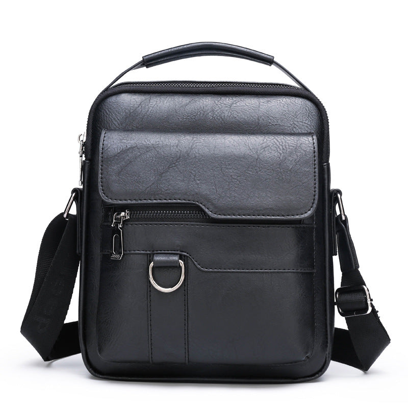 🏆【Variantă premium din piele naturală】Geantă bărbătească vintage casual de umăr, cu capacitate mare