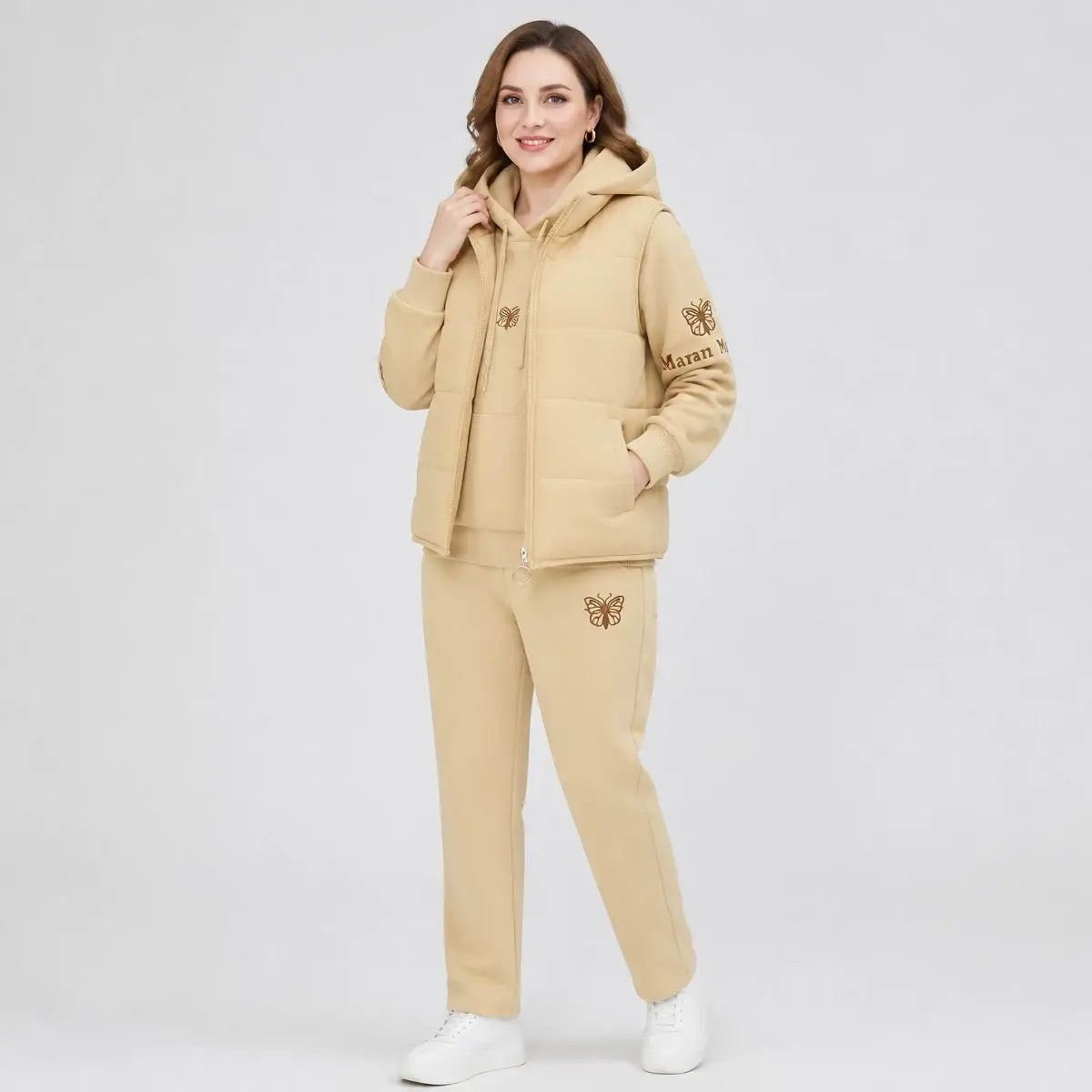 【M-4XL】💟💞Nou set casual din trei piese pentru 2026 (vestă + top + pantaloni)