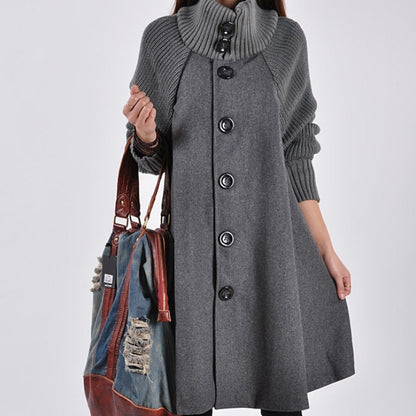 👗【M-5XL】Moden korejski plašč 2025 – jesensko-zimska oversize ženska jakna s plaščem
