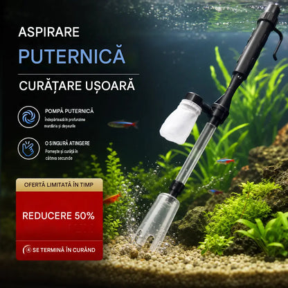🐠Curățitor electric pentru substratul acvariului cu furtun reglabil pentru o curățare ușoară - potrivit pentru toate acvariile🧹🐟