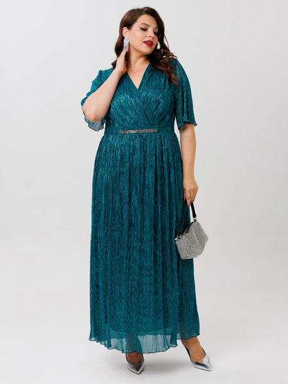 【S-5XL】👗Sukienka z błyszczącym gradientem｜Lekka i zwiewna｜Elegancka i odmładzająca