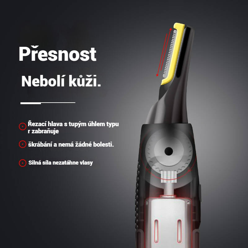 👨🔥 Električni strižnik za nosne dlačice za moške⚡ Mini prenosni polnilni ✂️ 3 v 1 za obrvi in zalizce, varen in prijazen do kože✅