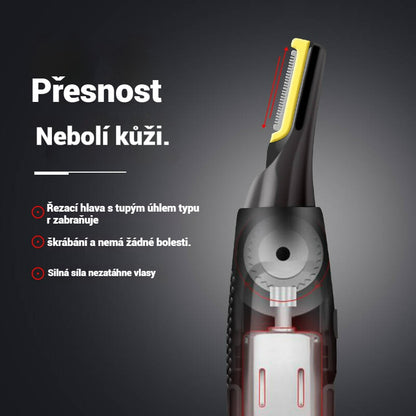 👨🔥 Električni strižnik za nosne dlačice za moške⚡ Mini prenosni polnilni ✂️ 3 v 1 za obrvi in zalizce, varen in prijazen do kože✅