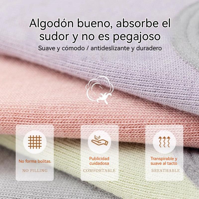 🧘‍♀️🧦【9 pares】Calcetines de yoga mujer, algodón cómodo, antideslizantes y perfectos para pilates y fitness