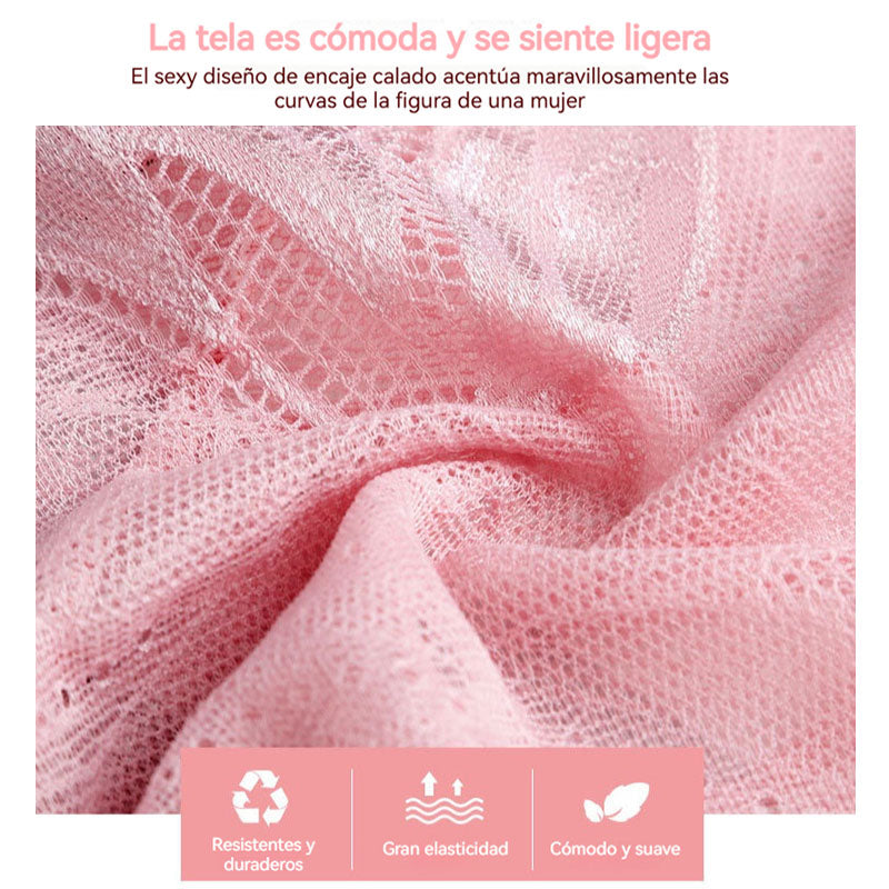 🔥💘【5 piezas】💋【40-105 kg】Ropa interior de mujer sexy y transparente hasta media cintura