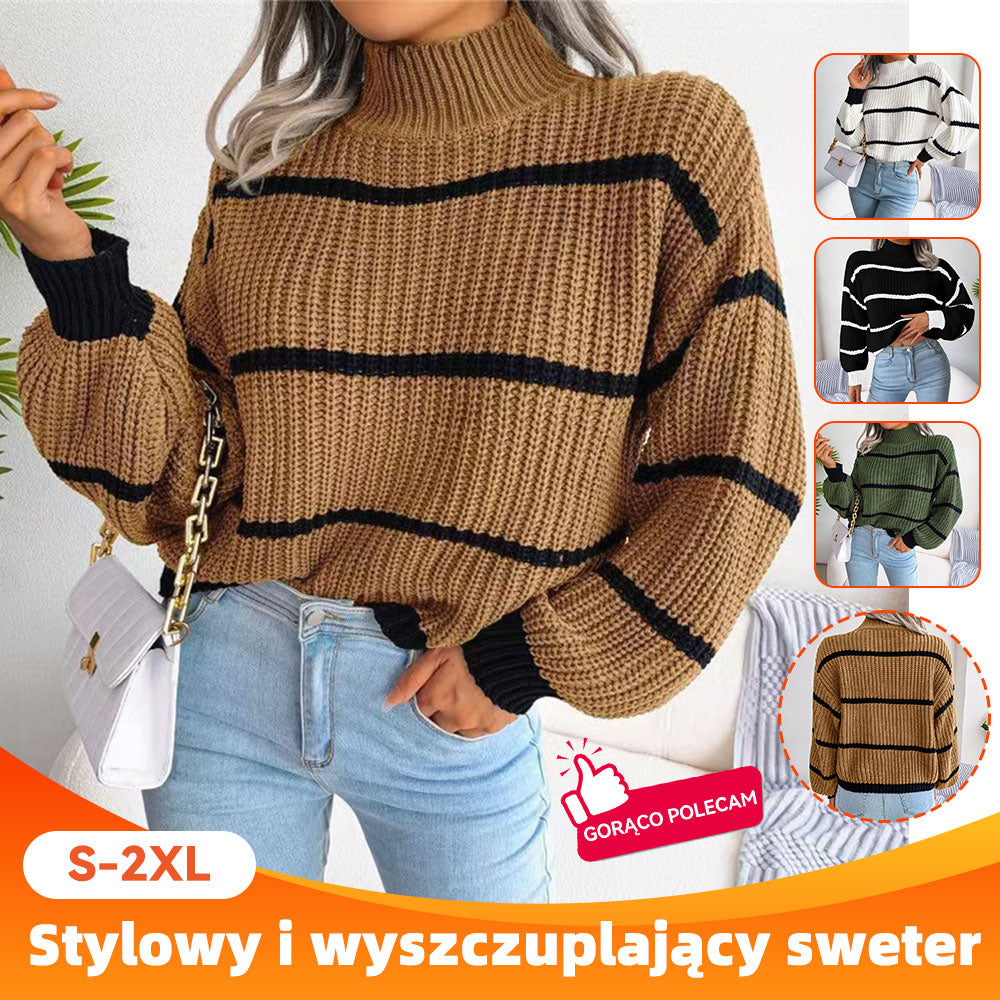 🧶🔥Nowy sweter z golfem na jesień i zimę 2026 luźny krój