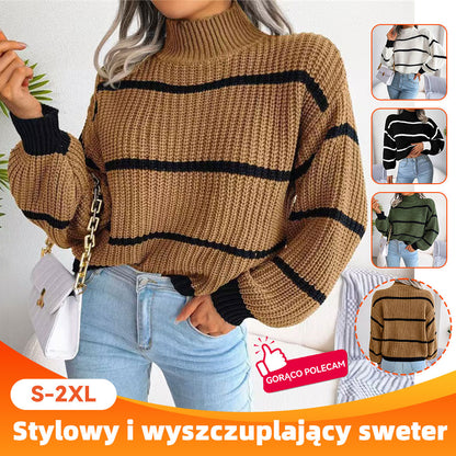 🧶🔥Nowy sweter z golfem na jesień i zimę 2026 luźny krój