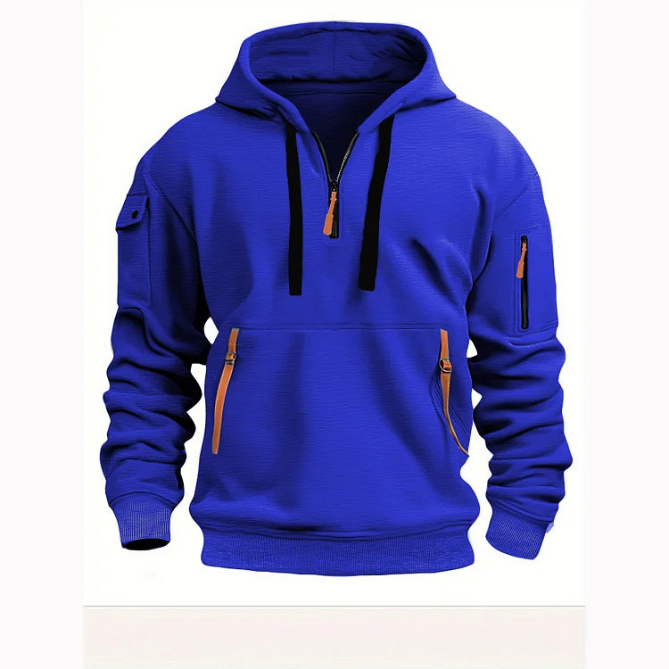 👕Noutate pentru toamnă/iarnă [Mărimi S-5XL] Hanorac bărbătesc cu fermoar și buzunare multiple – Livrare gratuită