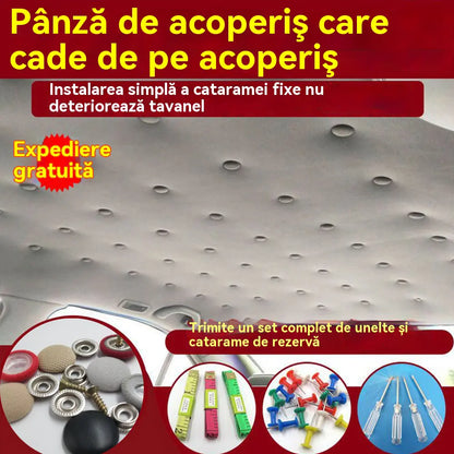 【30 buc】Pânza de pe acoperișul mașinii cade, reparați catarama de fixare a cuielor Modificare și recondiționare interior a mașinii chins fără demontare (kit de instrumente de instalare + șurubelniță + prosop inclus)