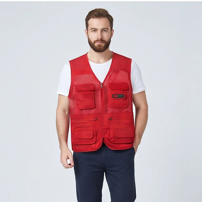 🔥Vestă multifuncțională de vară pentru bărbați cu buzunare multiple, ideală pentru drumeții, pescuit și activități în aer liber【XL-4XL】