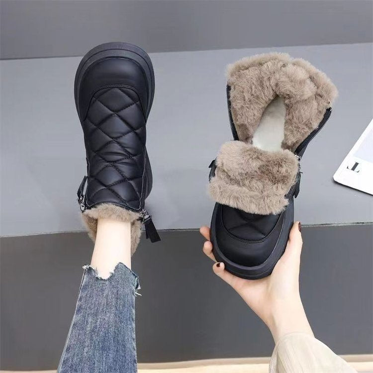 👢【35-41】Stil nou pentru toamnă și iarnă cizme scurte impermeabile, anti-alunecare, calde și la modă, cu talpă moale