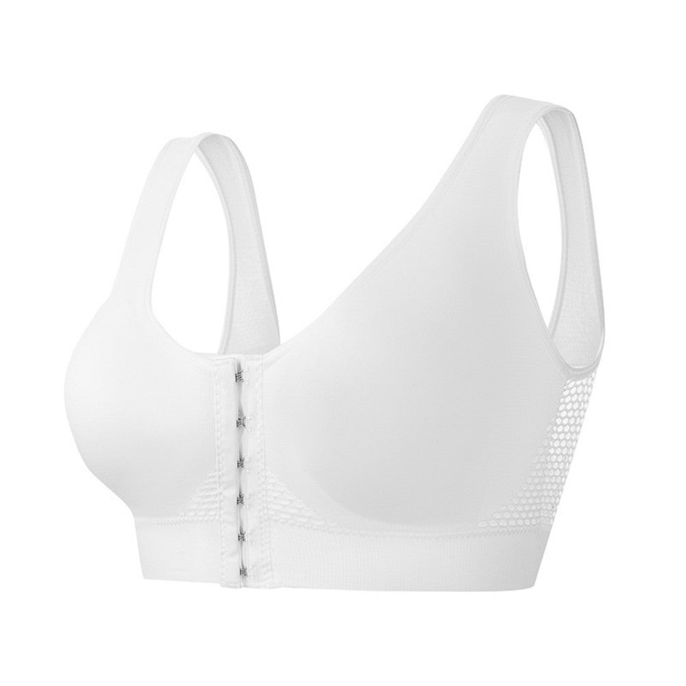 🧘‍♀️👙【Compra 2 y llévate 1 gratis】【S-6XL】Sujetador deportivo con cierre frontal sin aros, efecto push up y espalda deportiva