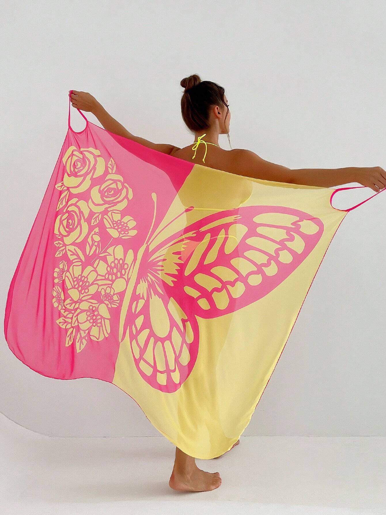 ✨【Nuevo producto con descuento】🦋🦋Nuevo kimono de gasa para mujer con estampado de mariposas ideal para playa 2026