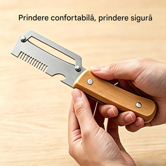 ✅ Cumpără 1, primești 1 (în total 2 bucăți) 🧅🔪 Cuțit de curățat multifuncțional 3 în 1: curăță, taie legume și deschide sticle! 🔥
